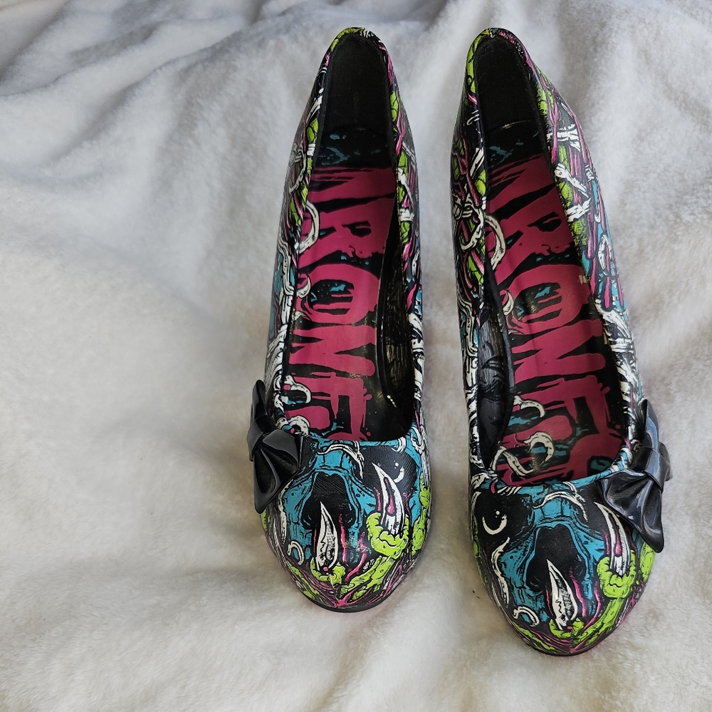 Iron Fist Multicolor Graphic Heels